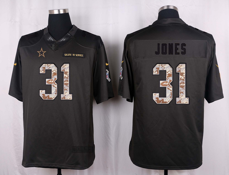 Dallas Cowboys 31 Jones 2016 Nike Anthracite Salute to Service Limited Jersey